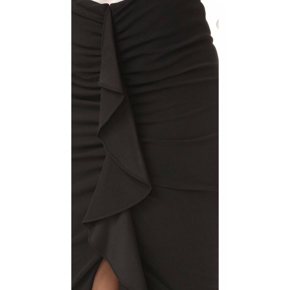 Veronica Beard Drew Cascade Ruffle Pencil Skirt - Black - Picture 5 of 10